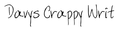 Davys Crappy Writ font
